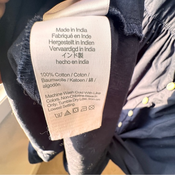 J. Crew. Size 6.  Midnight Blue Maxi with Button Detail - Picture 10 of 13